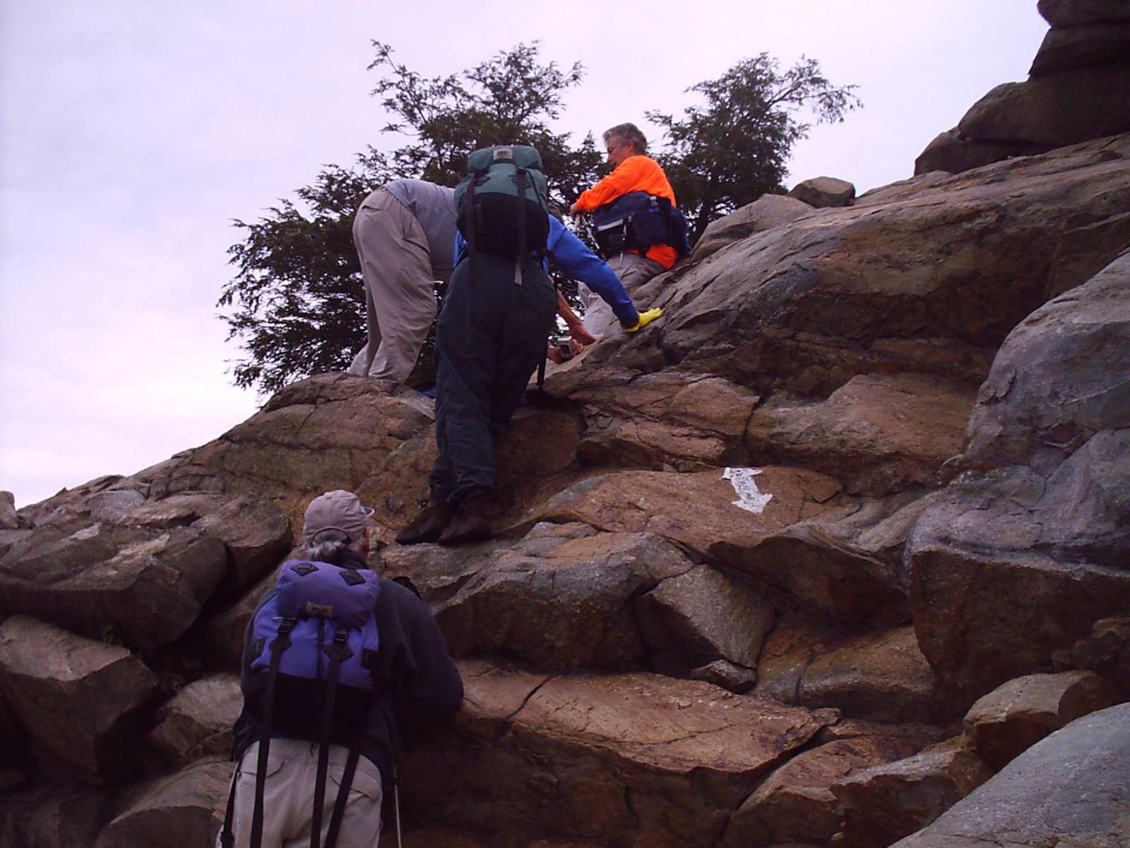 mm 19.5 Climb up from Lehigh Gap - Cyndi, Dave, Marsha, Barry. Courtesy at@rohland.org